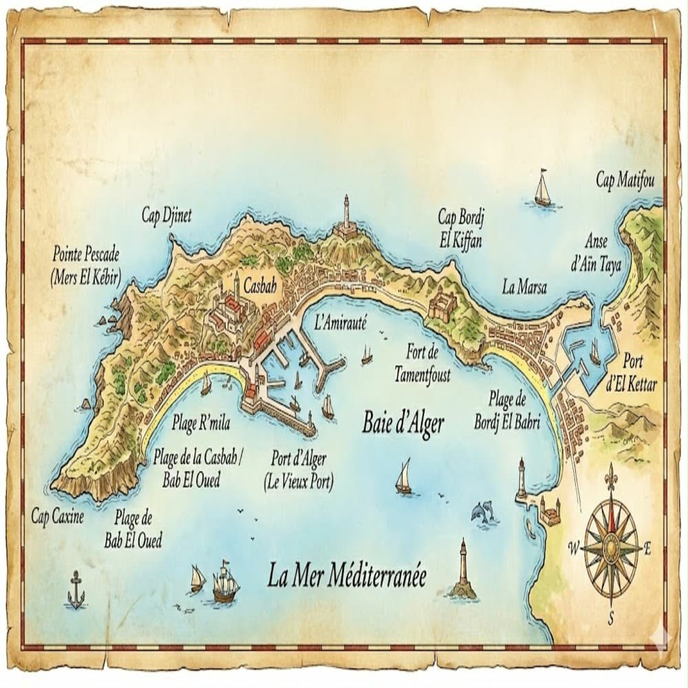 Noms des lieux maritimes de la ville d’Alger